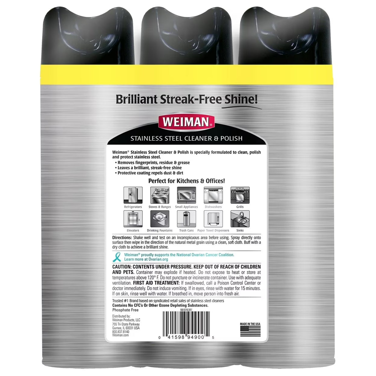 Stainless Steel Cleaner and Polish 17 Ounce 3 Count Z47752