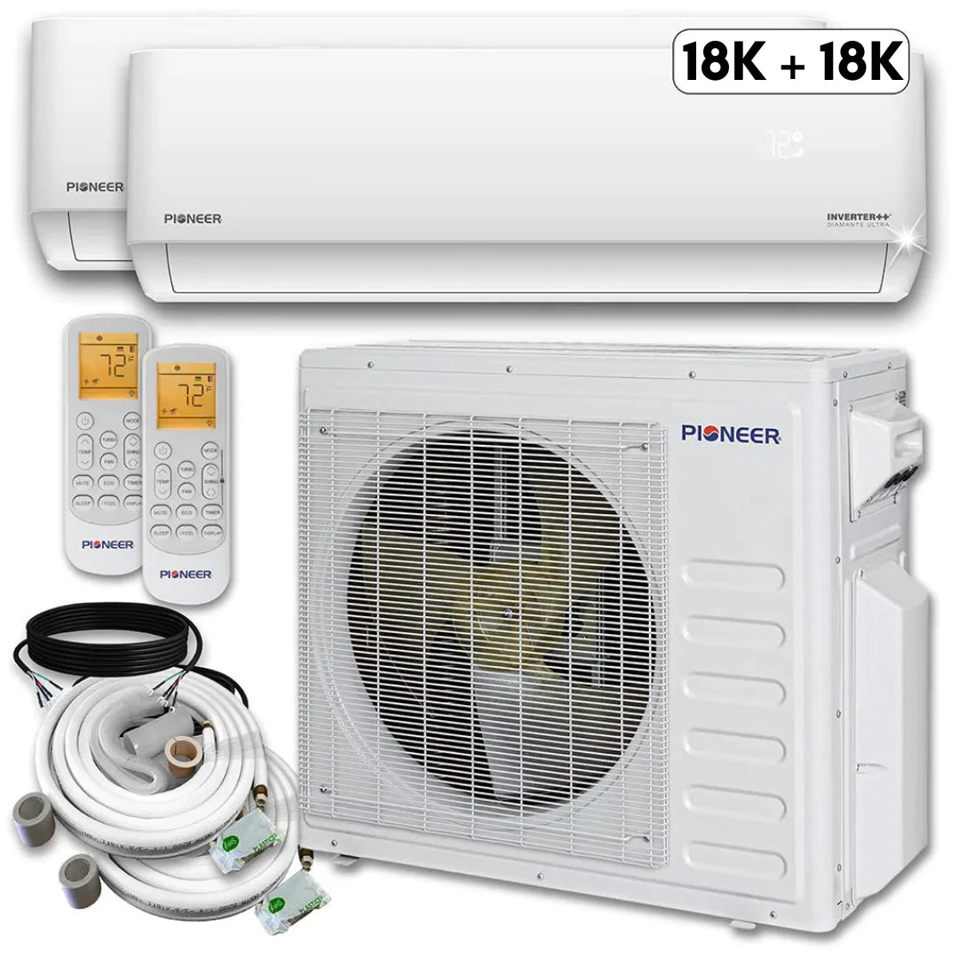 36,000 BTU 2 Zone Ductless Air Conditioner and Heat Pump D93517
