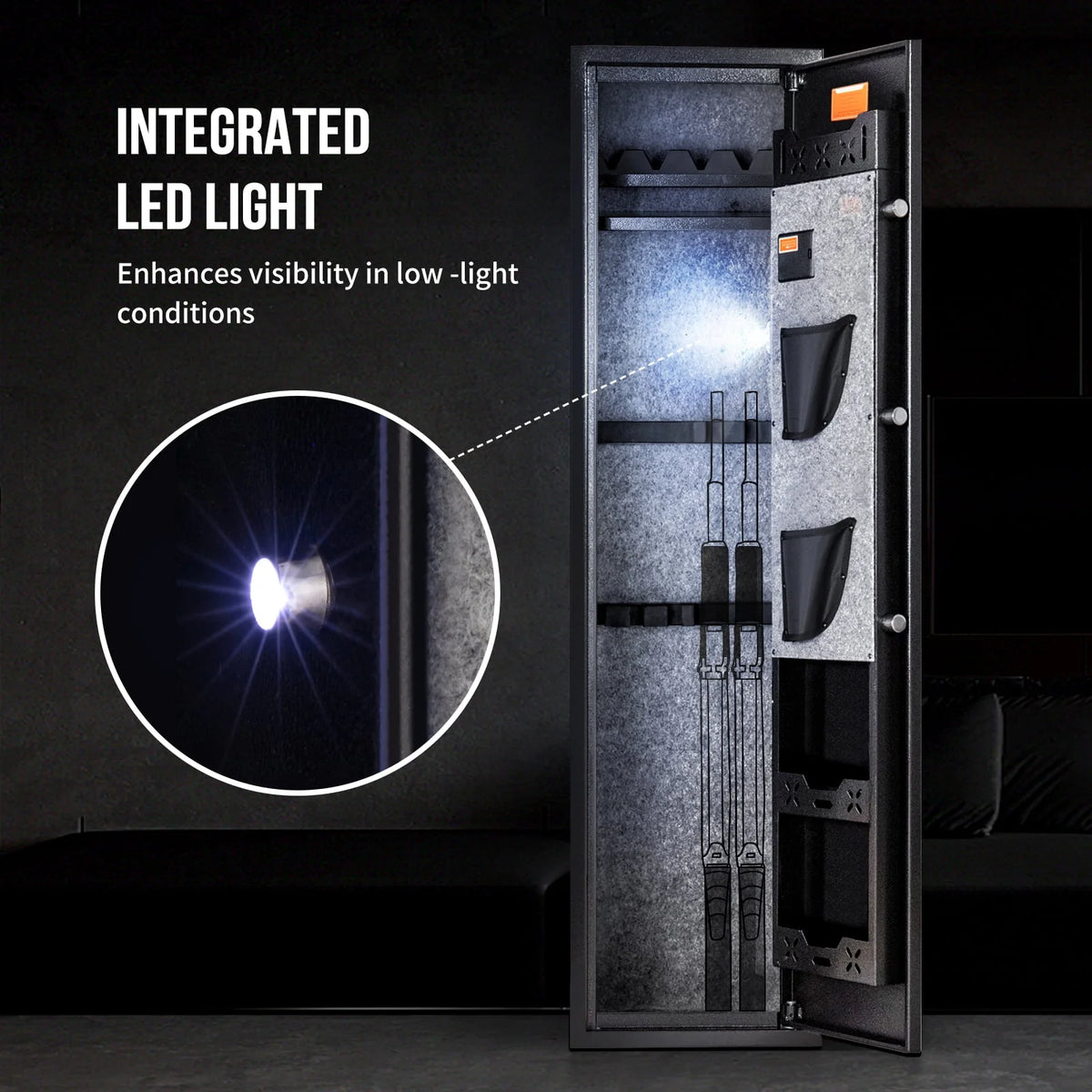 Large Fingerprint Biometric Gun Cabinet N354