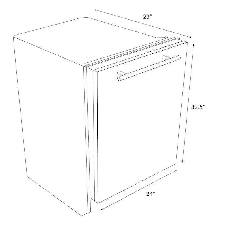24 in. 6-Cycle Compact Dishwasher with 2 Racks H640
