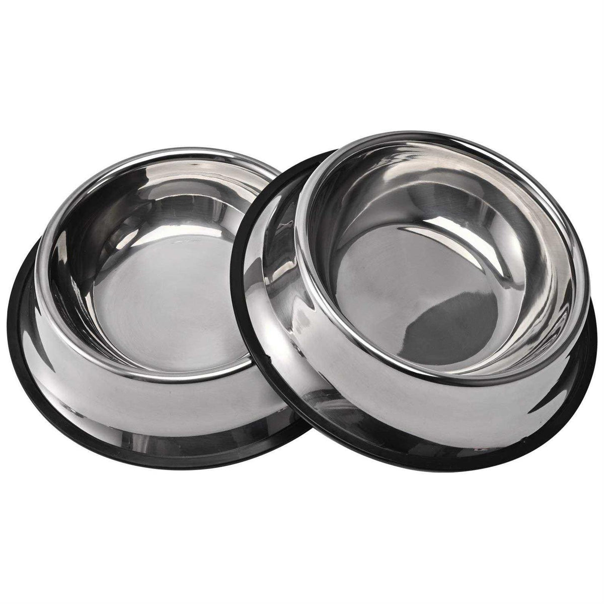 2 Packs Stainless Steel Dog Bowl with Anti-Skid Rubber Base L255340