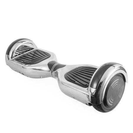 36V Self-Balancing Scooter with Bluetooth Speakers Silvertone Chrome W168
