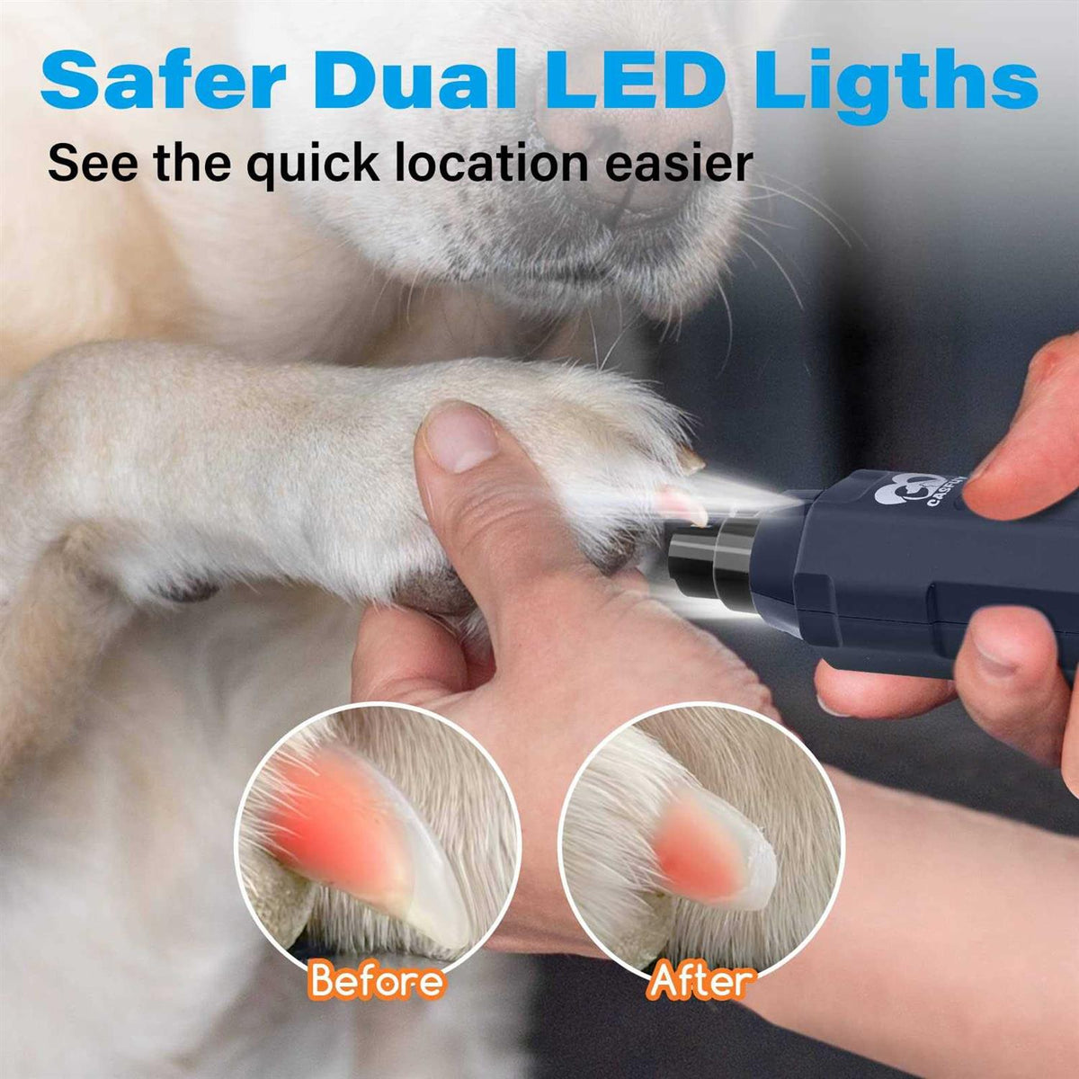 6-Speed Rechargeable Electric Dog Nail Grinder Y6550