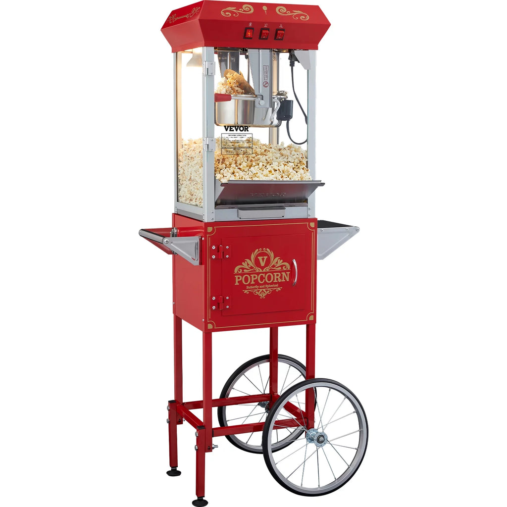 8 oz 48 Cups Red Popcorn Maker Cart H2693
