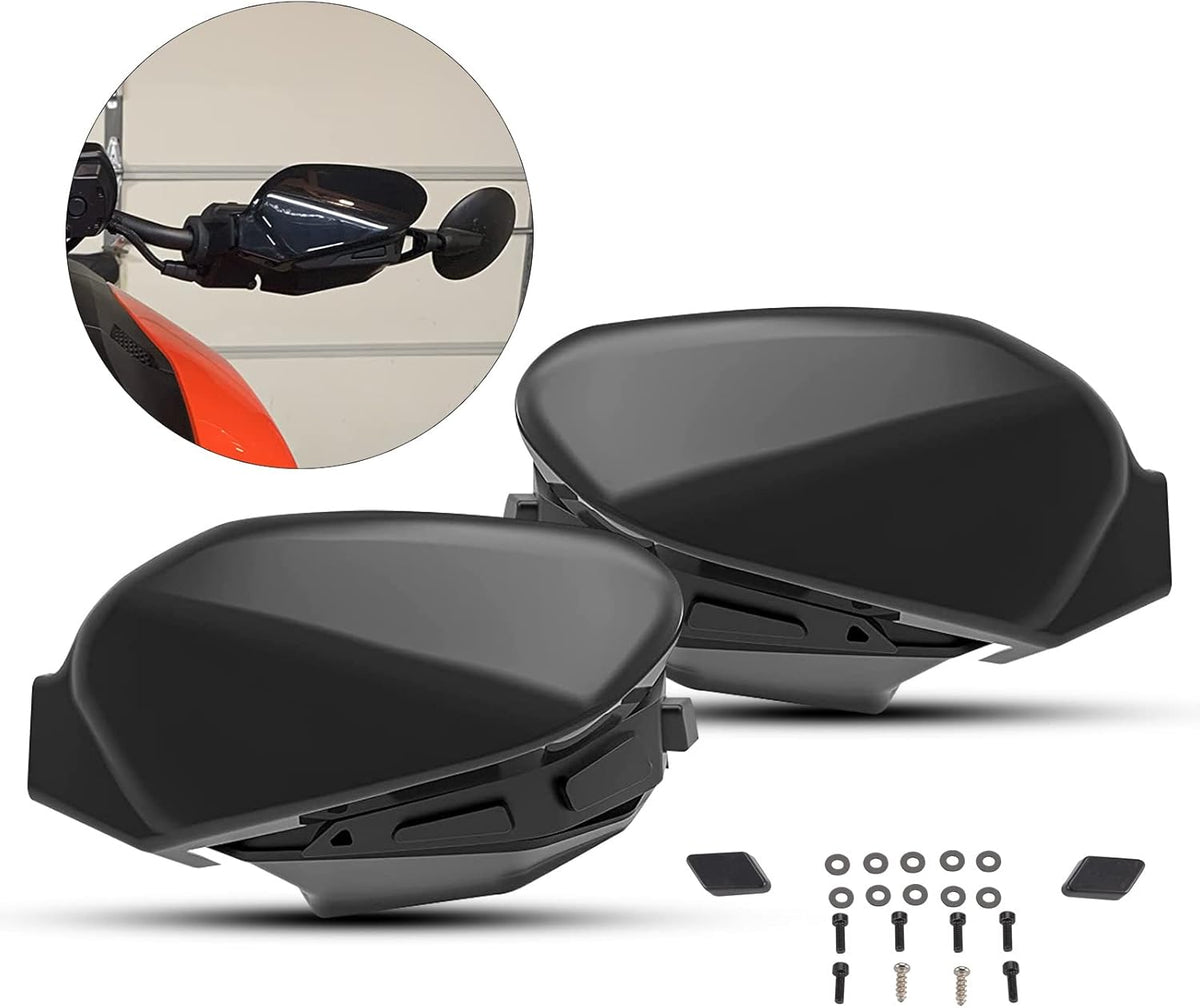 Black Plastic Hand Guards Wind Deflector Kit Pack of 2 D844