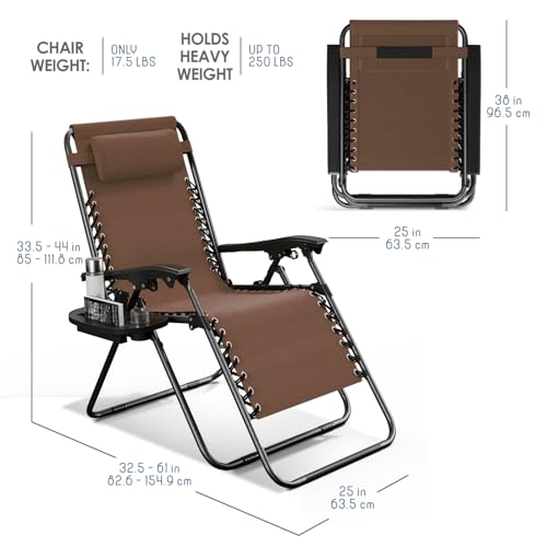 Zero Gravity Chairs Set of 2 Grey Z88237