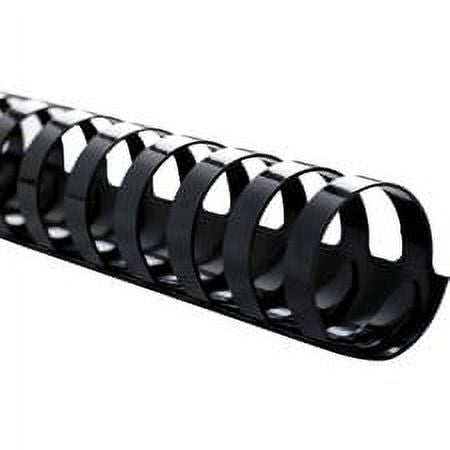 Plastic Binding Spines, 1" Diameter, 200 Sheet Capacity, Black, 100 / Box, Bundle of 5 I9582
