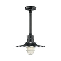 Satin Black Cord Hung Radial Wave Shade Z561121