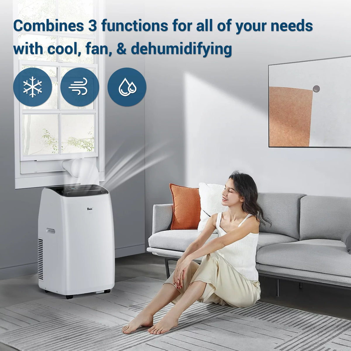 Portable Air Conditioner 10200BTU Dehumidifier Fan Remote Control X8017