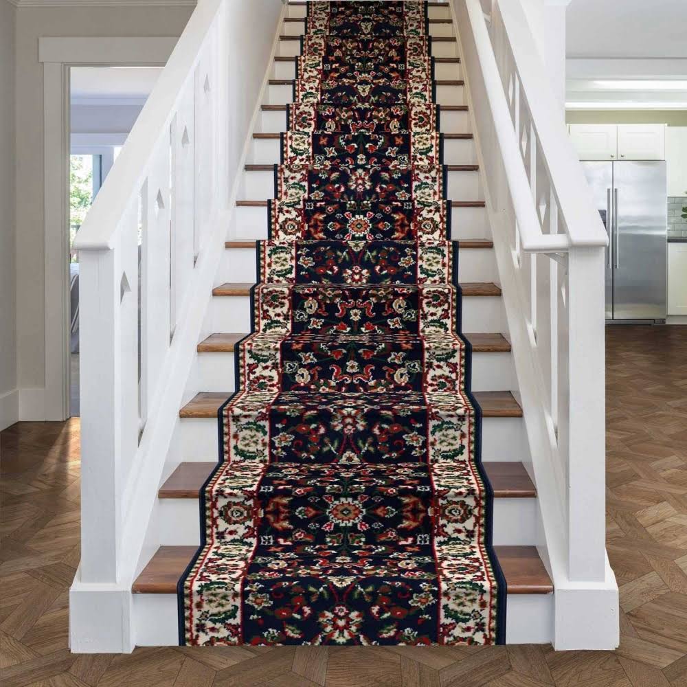 Persian Blue Stair Carpet Runner 4 foot N18996