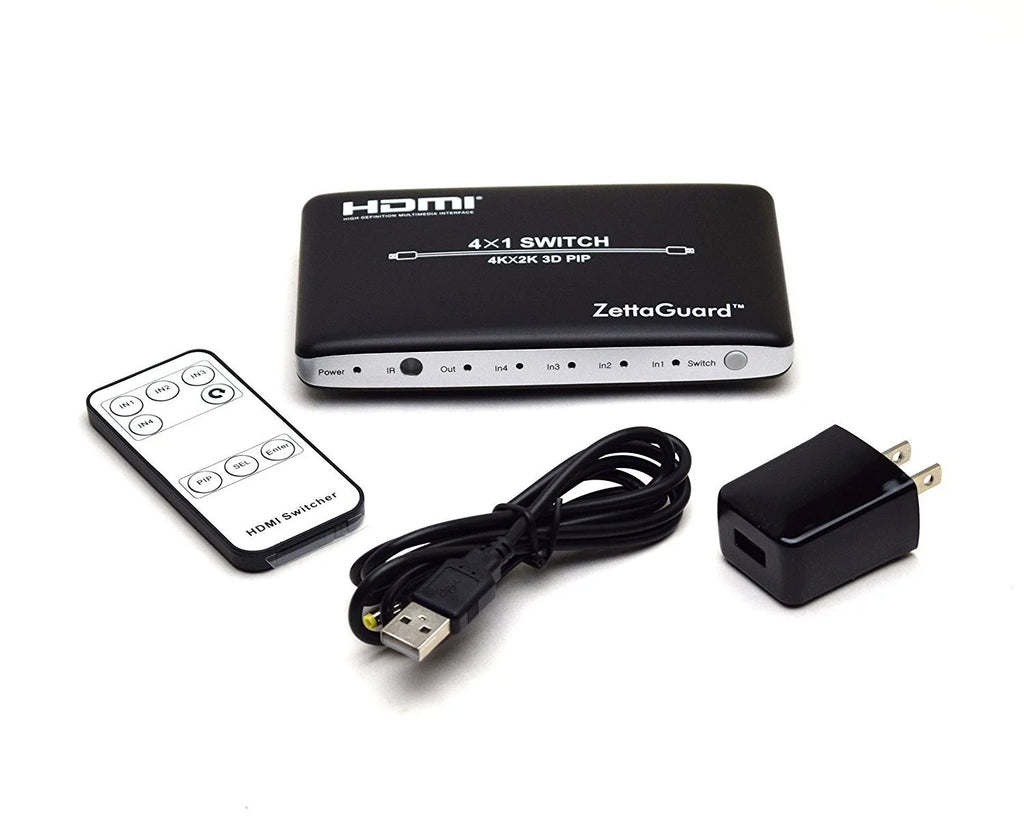 4 Port 4K HDMI Switch with PIP and IR Remote Control J8912