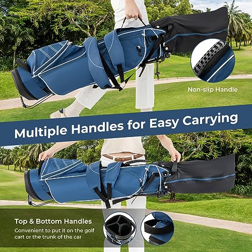 Golf Stand Bag with 4 Way Dividers and 4 Pockets U1883