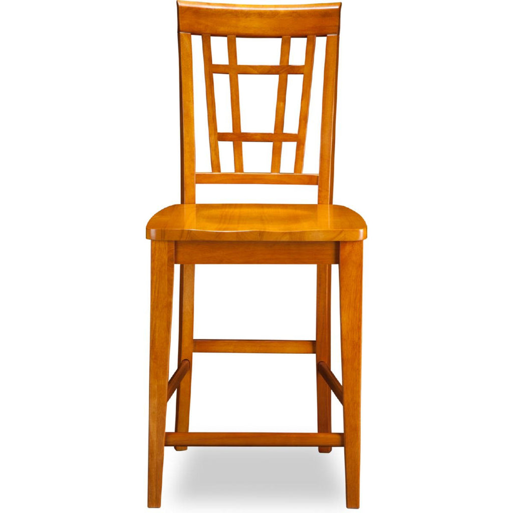 Caramel Latte Pub Chairs Set of 2 with Wood Seat G480172