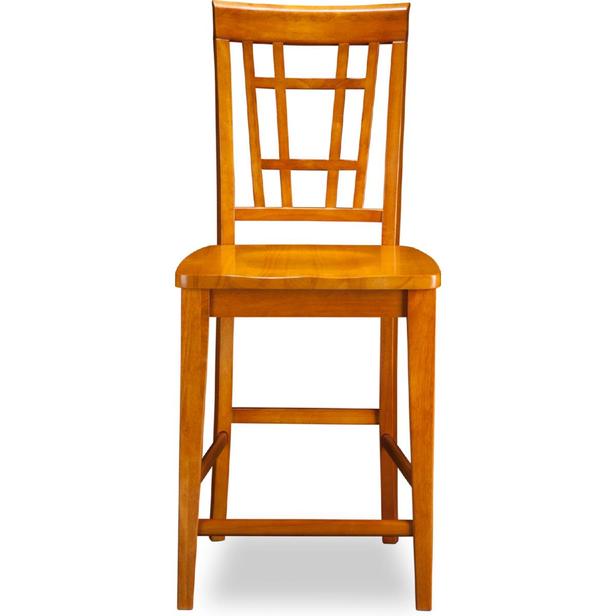 Caramel Latte Pub Chairs Set of 2 with Wood Seat G480172