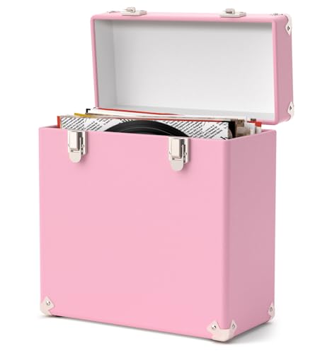 Vinyl Storage and Carrying Case Waterproof Portable Organizer Holds 50 7-12 Inch Records O756419