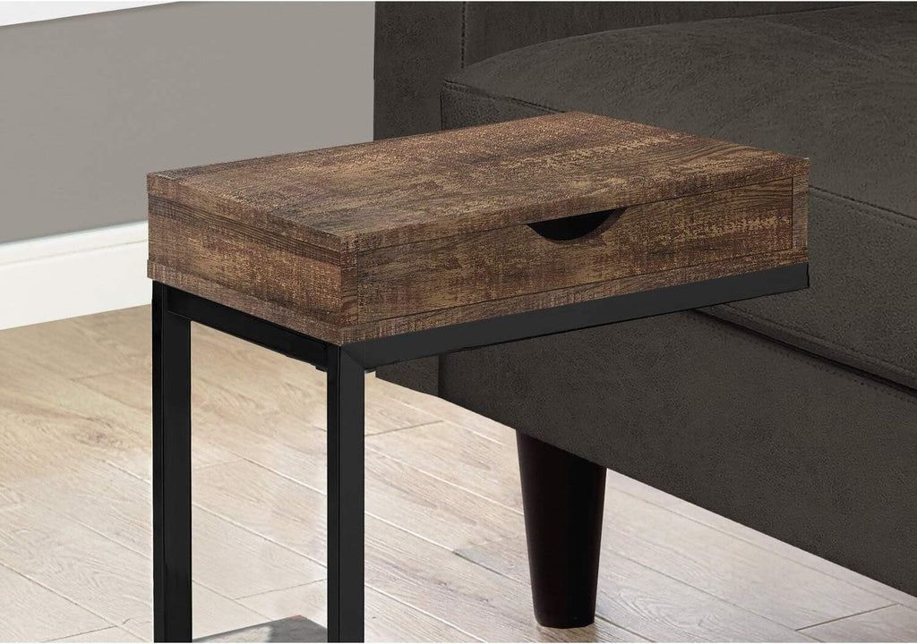 Brown Wood-Look Drawer Accent Table A1601