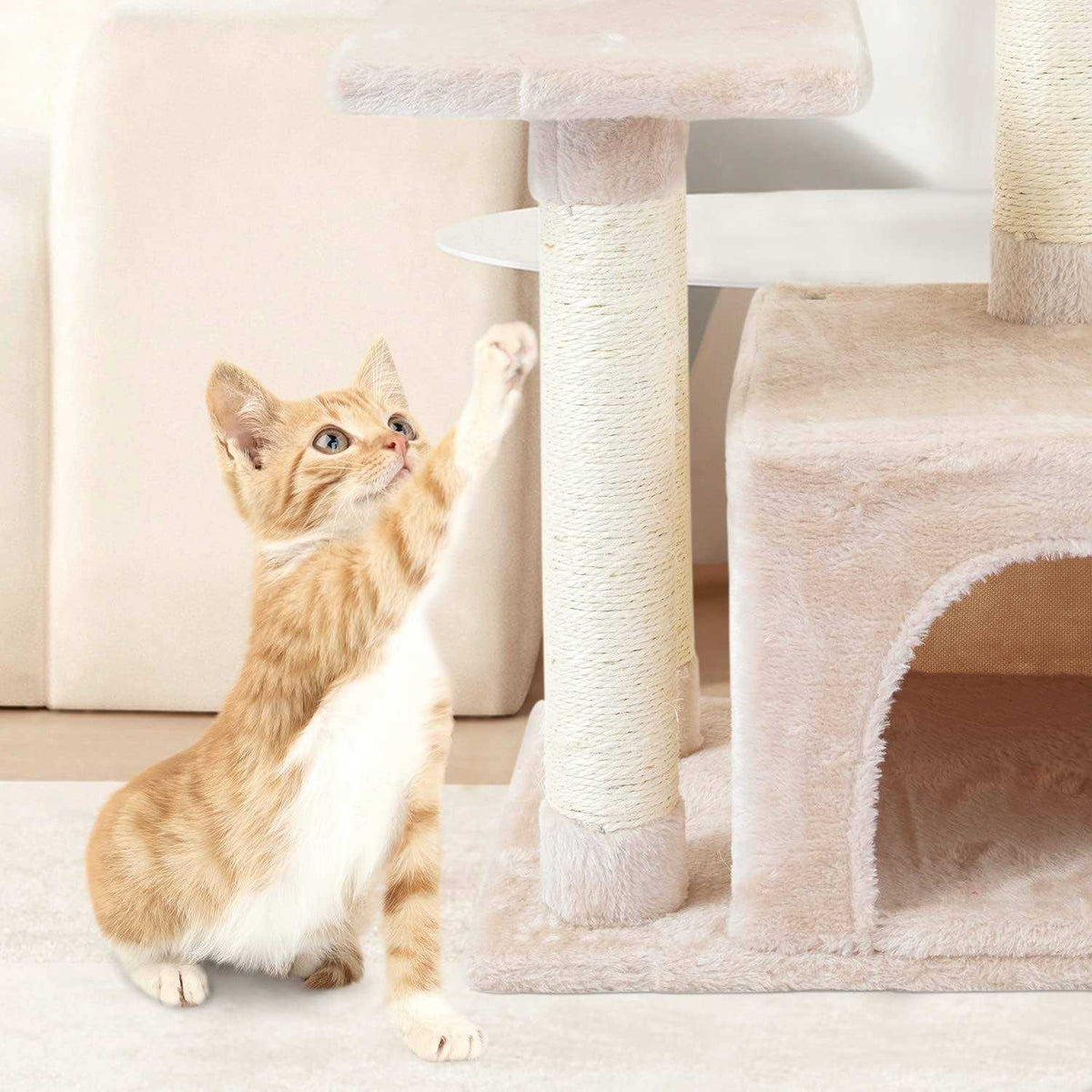 Cat Tree with Scratching Posts and Jump Platform K49512