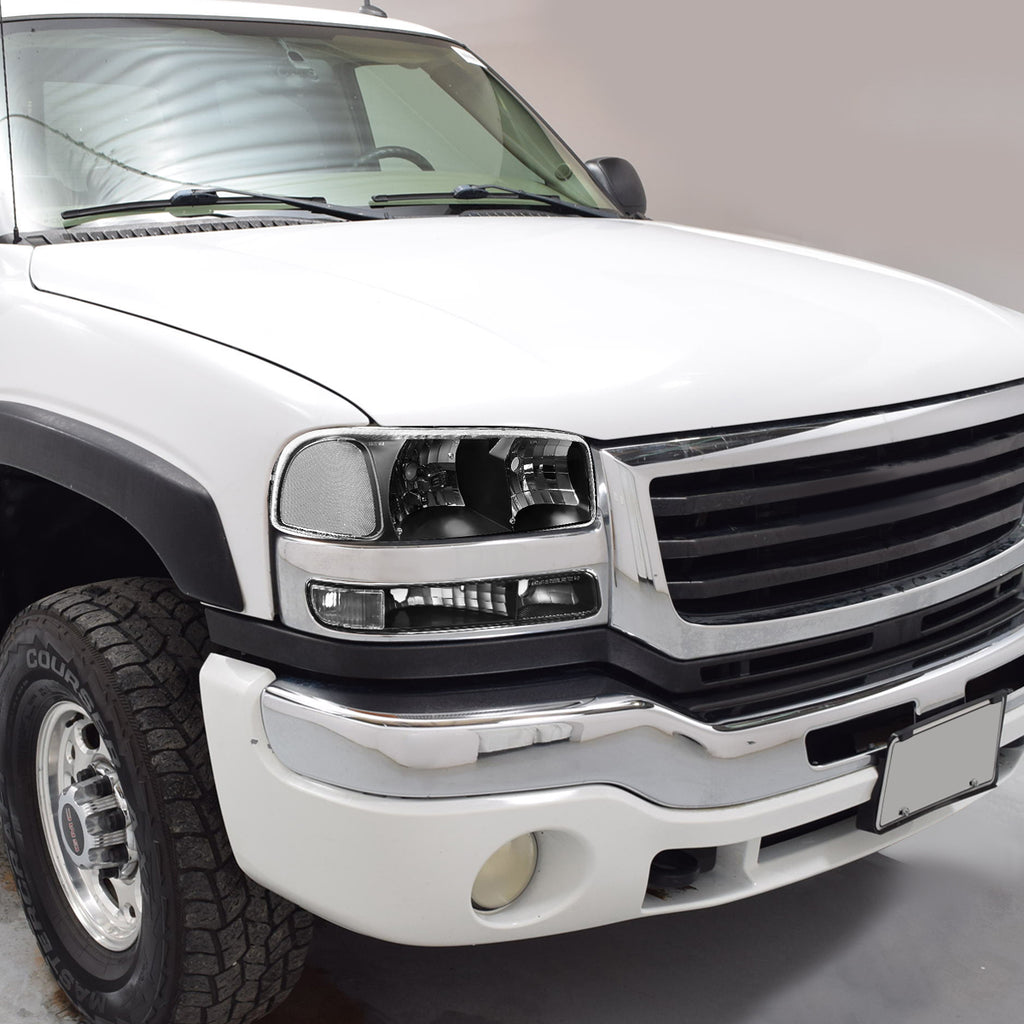 Black Housing Headlight and Clear Corner Bumper Light Z696