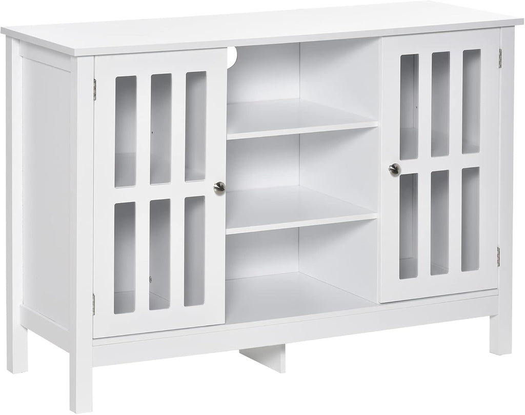 White Sideboard Storage Cabinet with 2 Doors R663992