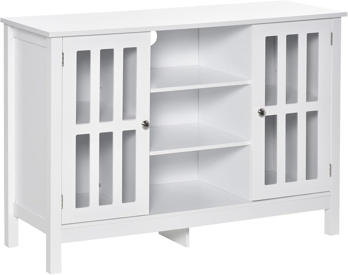 White Sideboard Storage Cabinet with 2 Doors R663992