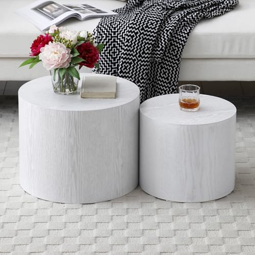 Set of 2 Round Wooden Nesting Coffee Table G447428