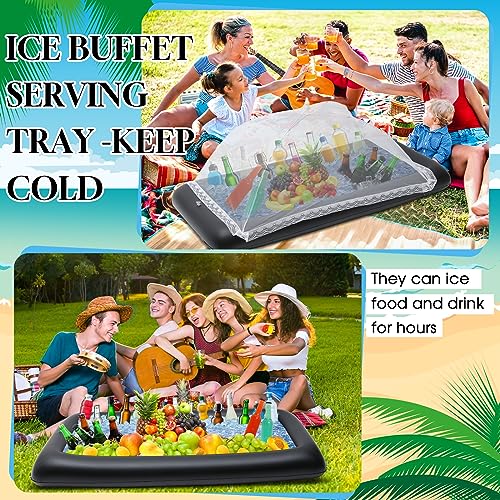Inflatable Serving Bar Kit with Tray Mesh Food Cover and Inflator L653