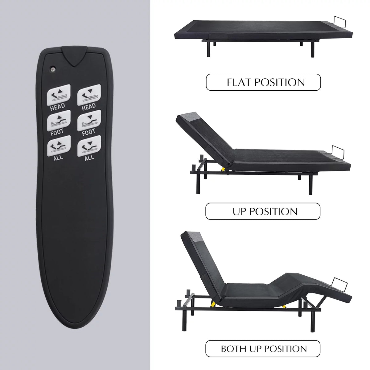 Queen Size Adjustable Bed with Wireless Remote S403791