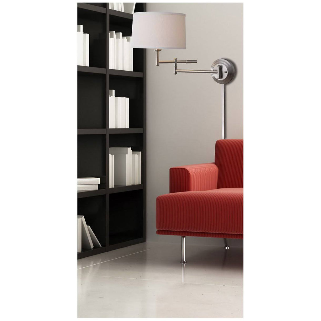 Brushed Steel Wall Swing Arm Lamp T26469