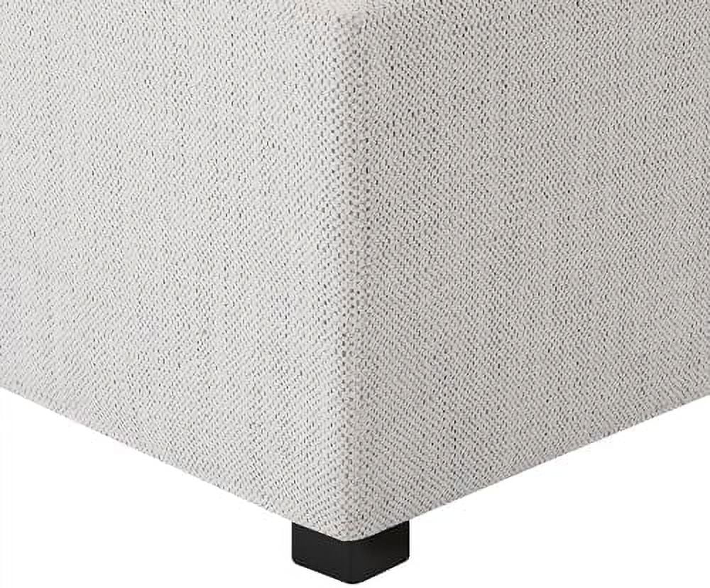 Saddle Brown PU Leather Ottoman Cube with Tray D6817