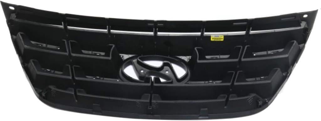 Chrome Shell & Insert Painted Black Plastic Grille Assembly F522524