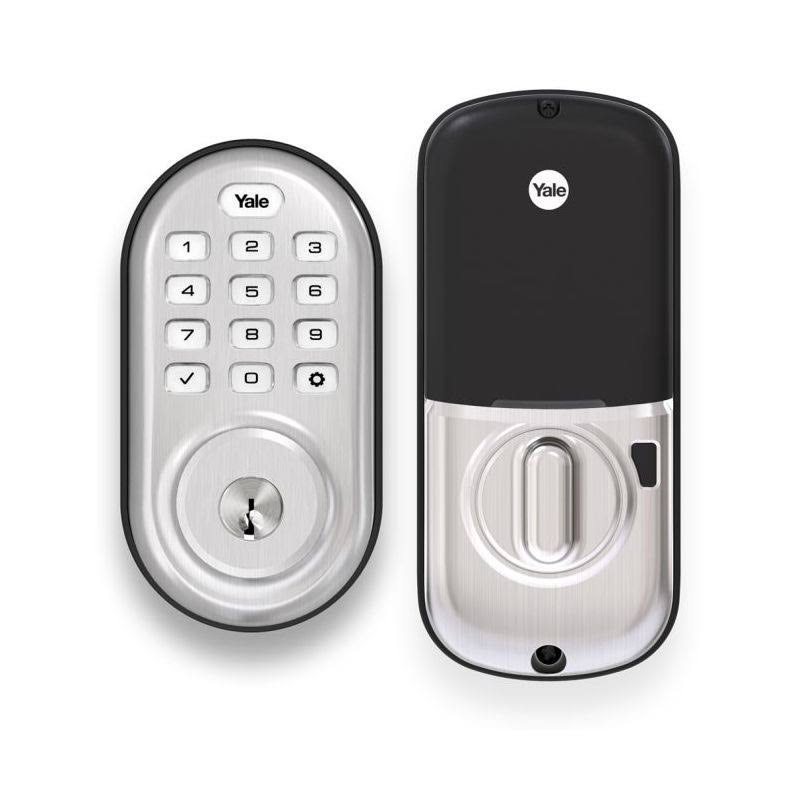 Satin Nickel Finish Push Button Deadbolt with Bluetooth N8114