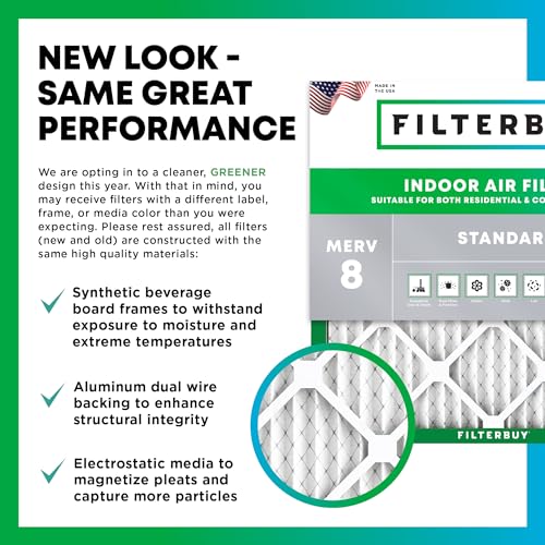 16x25x4 MERV 8 Pleated HVAC Air Filter 2-Pack V81811
