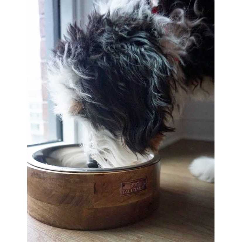 Wood Dog Bowl P80167