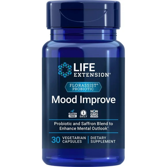 Gluten-Free Non-GMO 30 Vegetarian Capsules Probiotic & Saffron Blend I346616