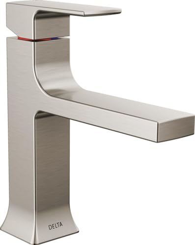 Matte Black 1 Hole Bathroom Faucet with Push-Pop Drain F86095