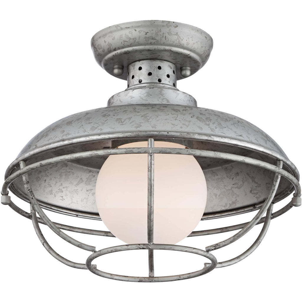 Galvanized Steel Cage Outdoor Ceiling Light Q823483