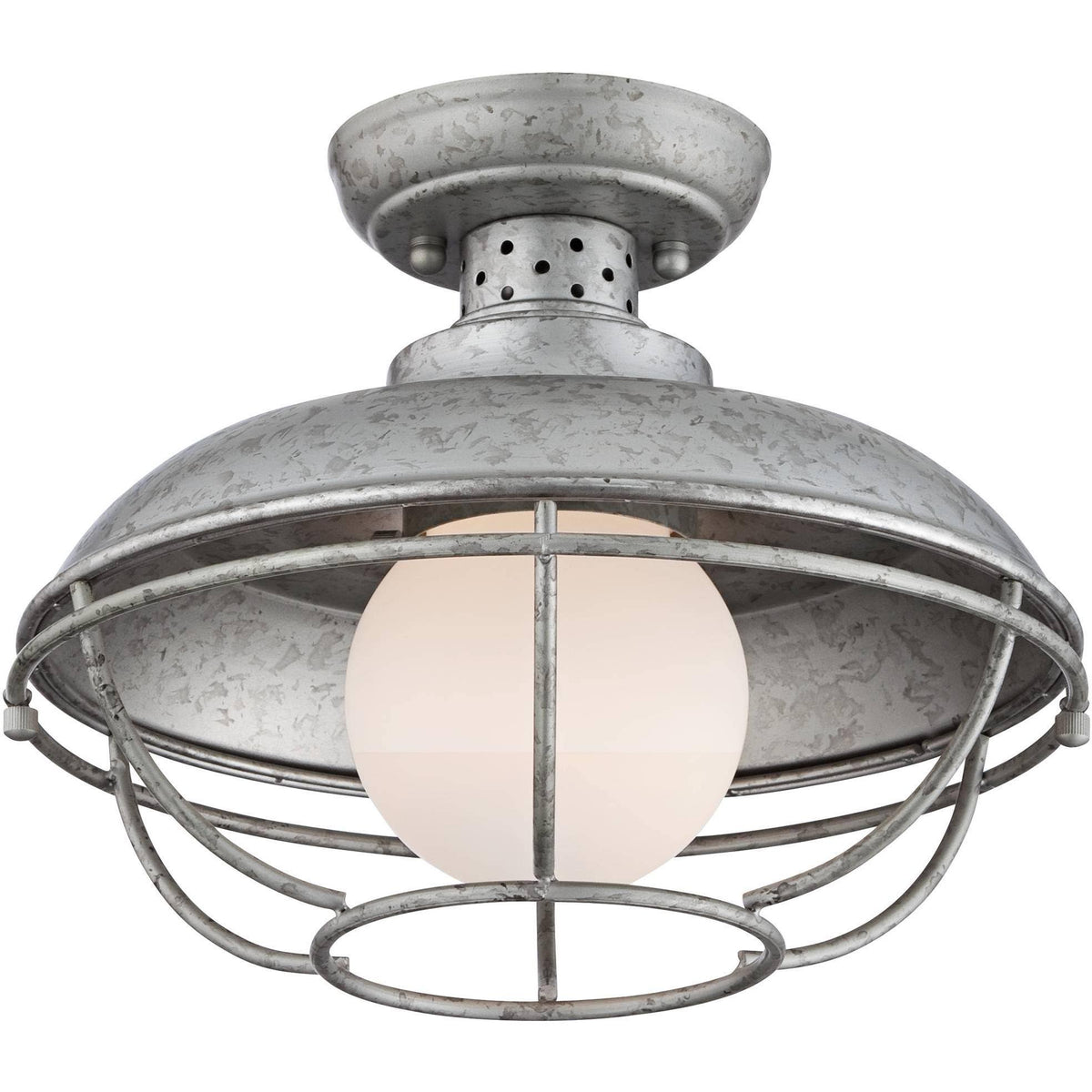 Galvanized Steel Cage Outdoor Ceiling Light Q823483