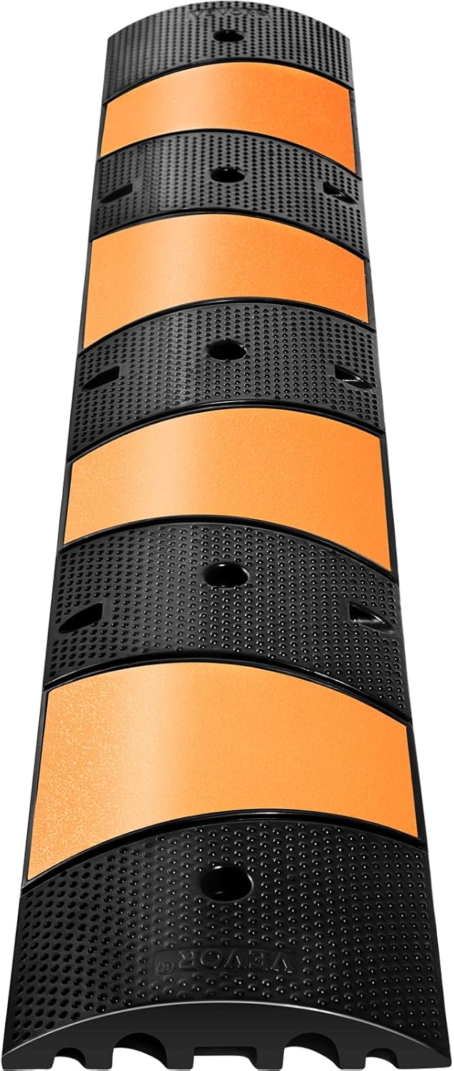 Rubber Speed Bump, 72.8 x 12.2 x 2.2, 22000 LBS Load Capacity B234750