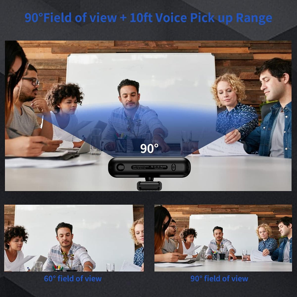 3 in 1 HD 1080p Webcam with Microphone and Speakers, Pack of 2 V577