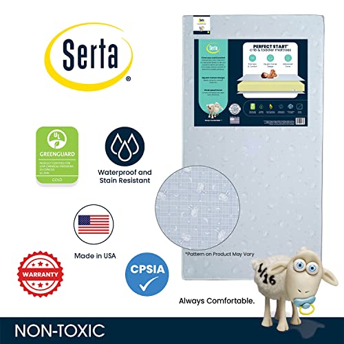 Waterproof 6" Fiber Core Baby Crib & Toddler Mattress Z676