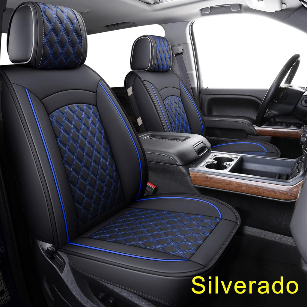 Black Water Proof Faux Leather Seat Covers D958