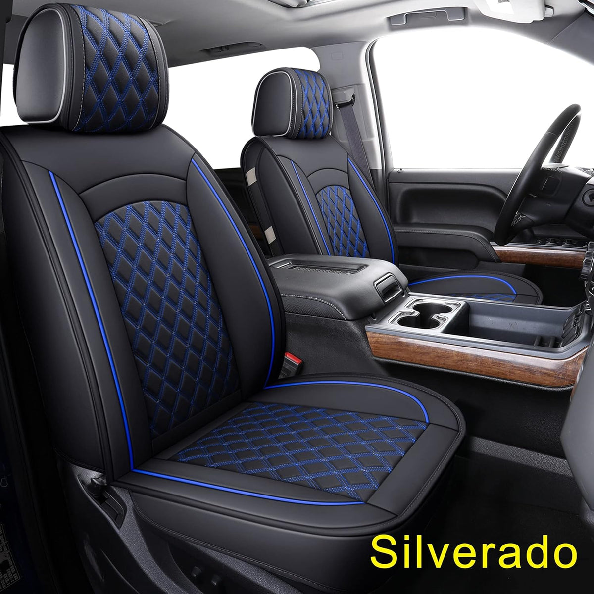 Black Water Proof Faux Leather Seat Covers D958