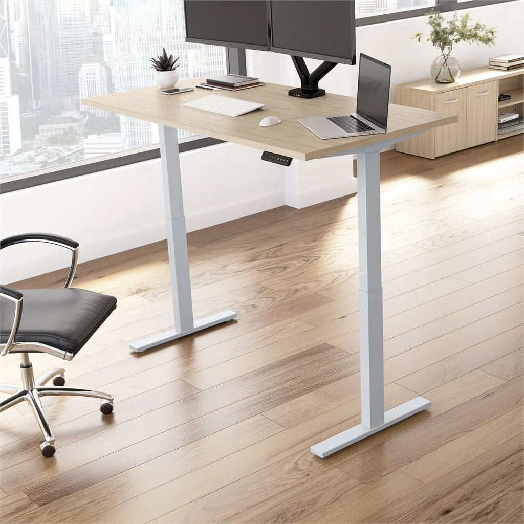 Adjustable Standing Desk in Natural Elm A40789