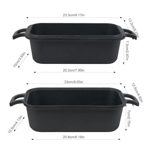 Cast Iron Loaf Pan with Lid 9x5 Inch R288222