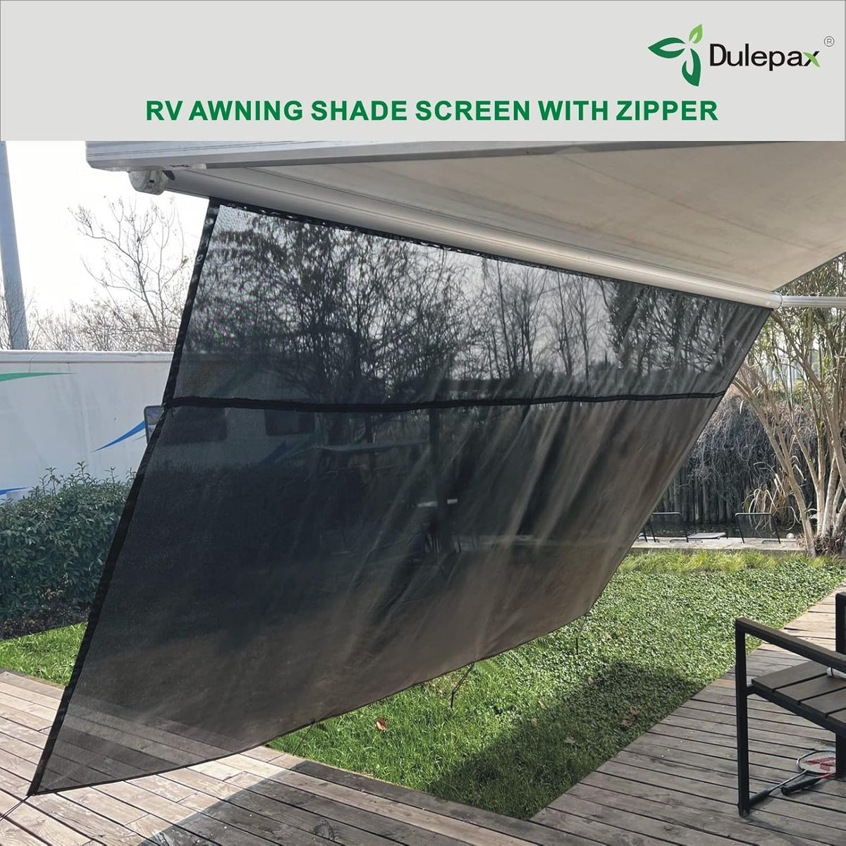RV Awning Shade Screen 8'X15'3'' with Zipper S77565