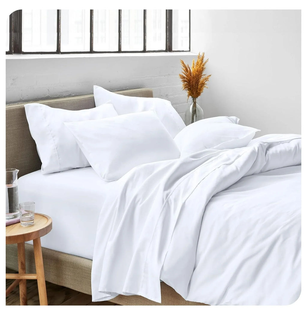 Queen 4 Piece Microfiber Bed Sheet Set with Pillowcases C1444