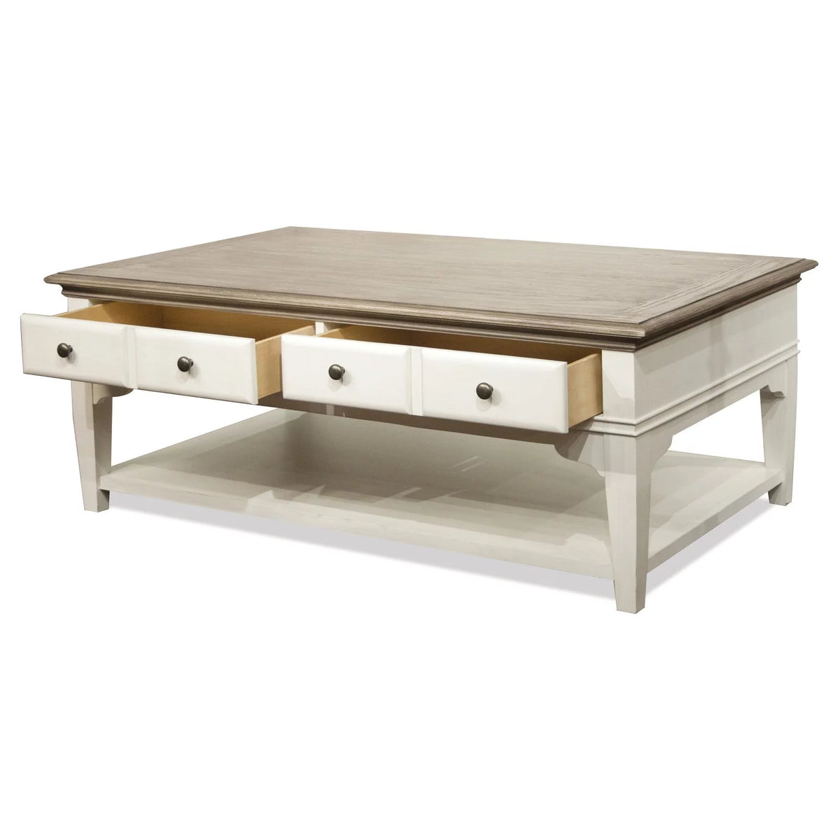 48" x 28" Multi-Color Wood Storage Coffee Table K7159
