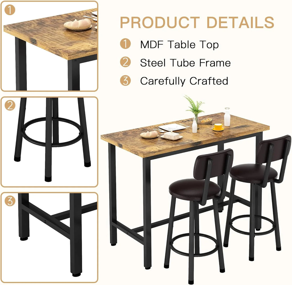 3 Piece Pub Dining Set Y989