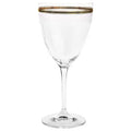 Water Glasses with Gold Rim Set of 6 G408