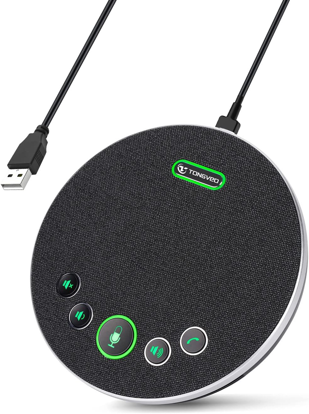 USB Speakerphone Conference Microphone with 4 AI Microphones Noise Cancellation T269